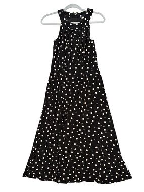 Tommy Hilfiger Black and White Polka Dot Midi Dress